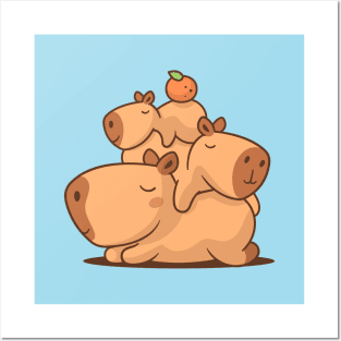 Capybara Stack Posters and Art